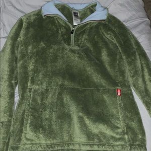 Fuzzy green sweatshirt